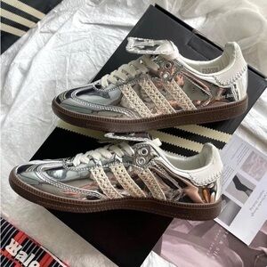 adidas Silver and White Women's Sneakers